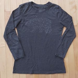 Eddie Bauer grey constellation long sleeve tee